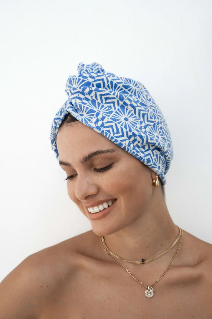 Louvelle Riva Hair towel Wrap - multiple colours Louvelle Australia medeterranean Sun