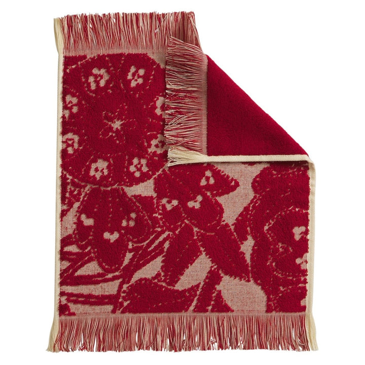 Lucia Face Washer / Set of 2 - Crimson - Stanleyandstone