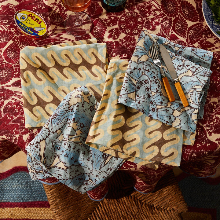 Lucia Napkin Set - Cerulean - Stanleyandstone