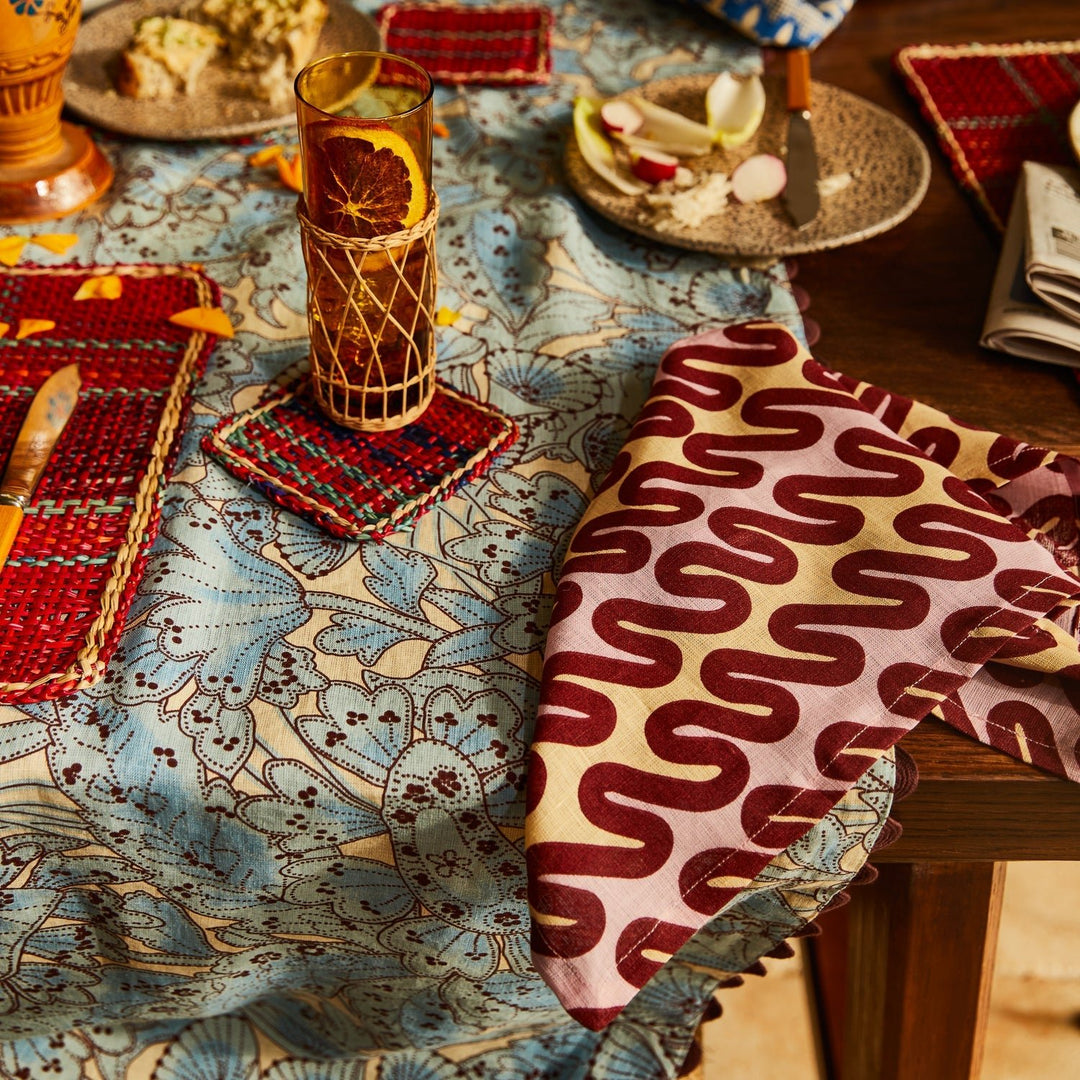Lucia Napkin Set - Crimson home Sage & Clare