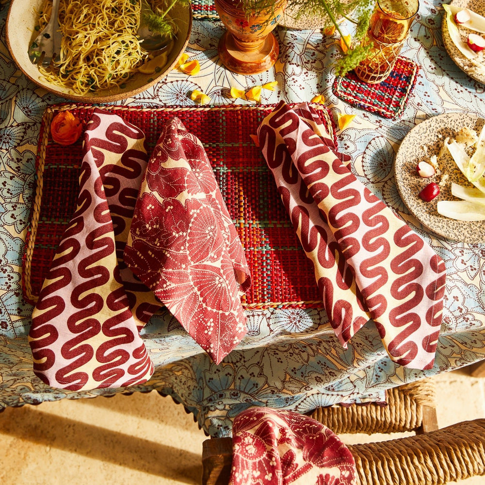 Lucia Napkin Set - Crimson home Sage & Clare