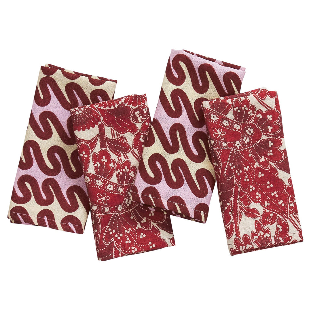Lucia Napkin Set - Crimson home Sage & Clare