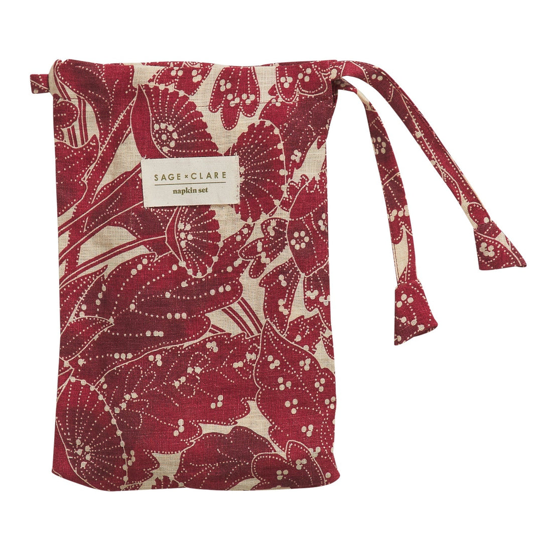 Lucia Napkin Set - Crimson home Sage & Clare