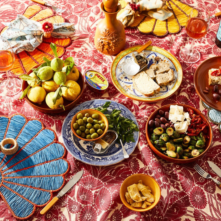 Lucia Round Table Cloth - Crimson home Sage & Clare