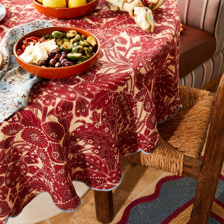 Lucia Round Table Cloth - Crimson home Sage & Clare