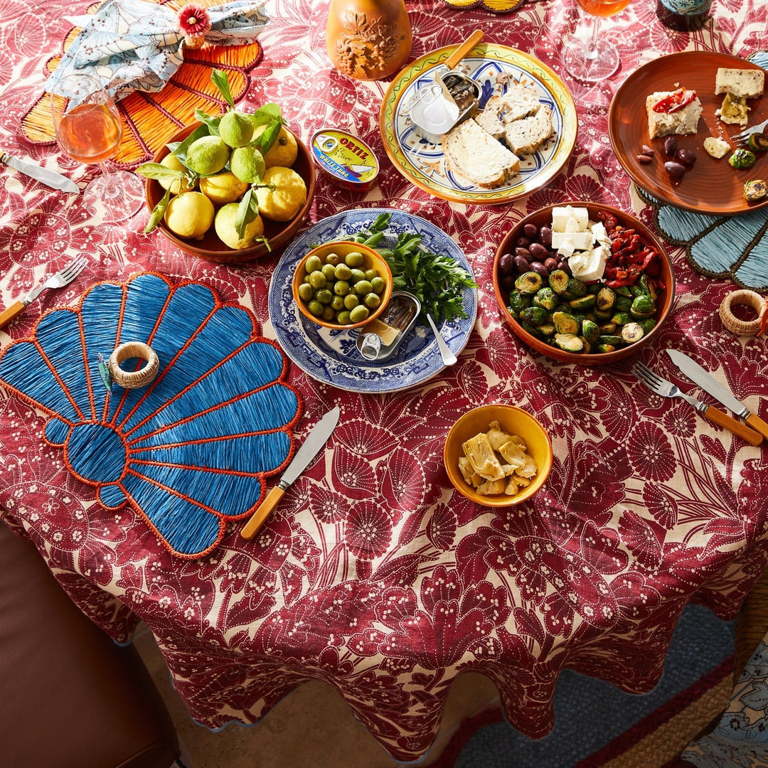 Lucia Round Table Cloth - Crimson home Sage & Clare