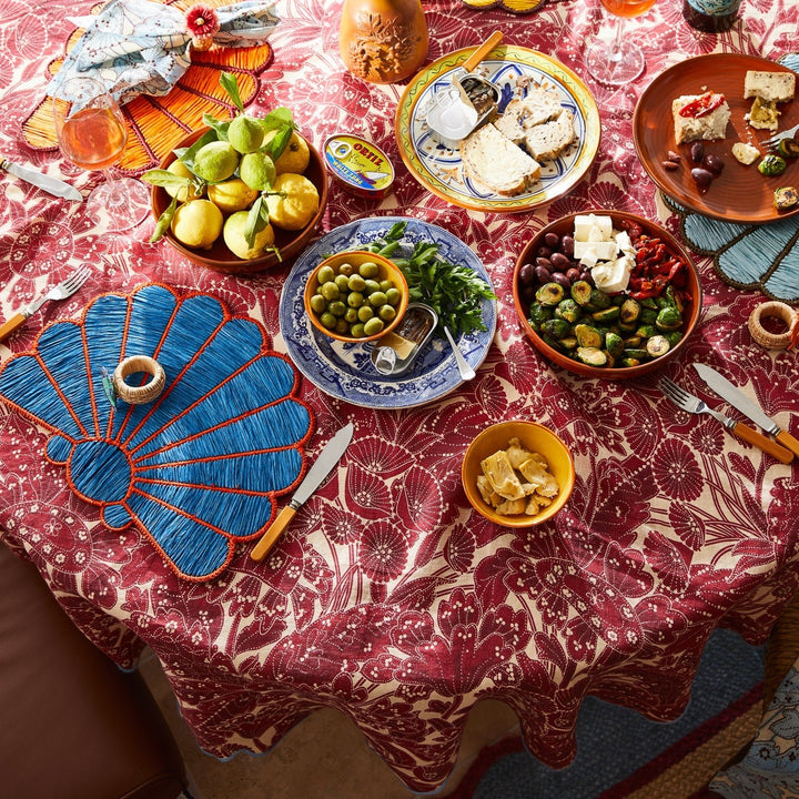 Lucia Round Table Cloth - Crimson home Sage & Clare