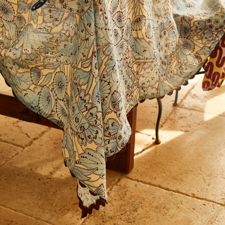 Lucia Table Cloth - Cerulean - Stanleyandstone