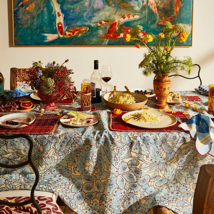 Lucia Table Cloth - Cerulean - Stanleyandstone