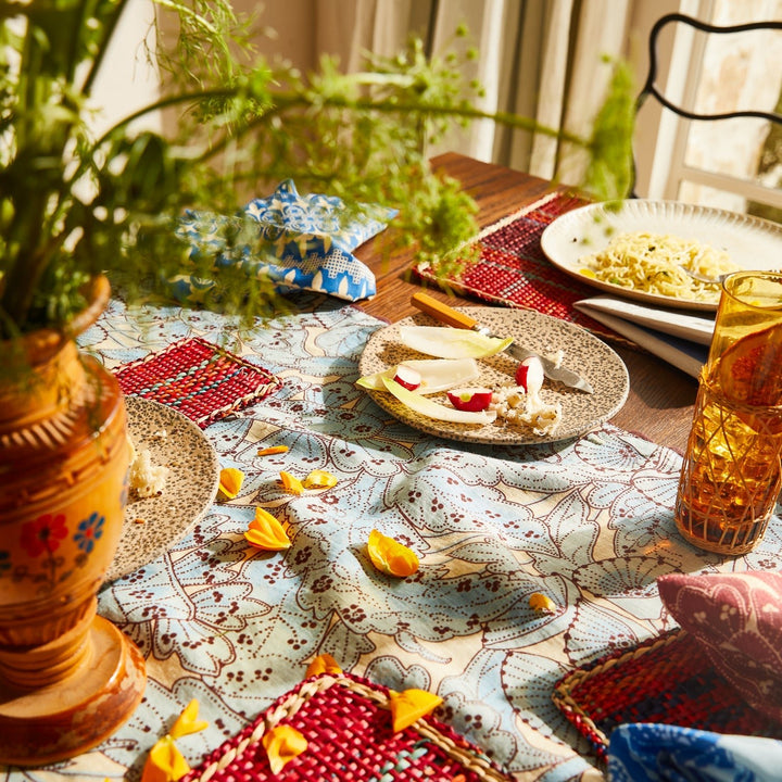 Lucia Table Cloth - Cerulean - Stanleyandstone