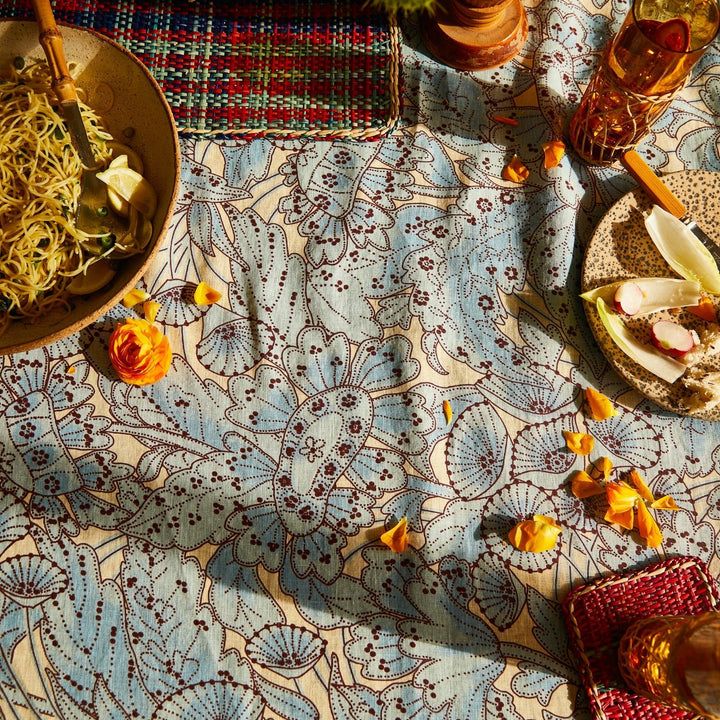Lucia Table Cloth - Cerulean - Stanleyandstone