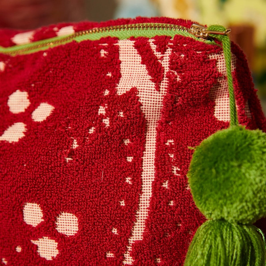Lucia Terry Pouch - Crimson Cosmetic &amp; Toiletry Bags Sage &amp; Clare
