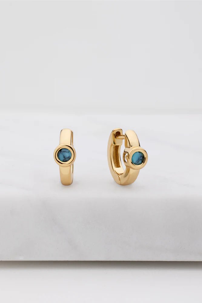 Luna Huggie - Tortoise Gold earing Zafino Jewellery