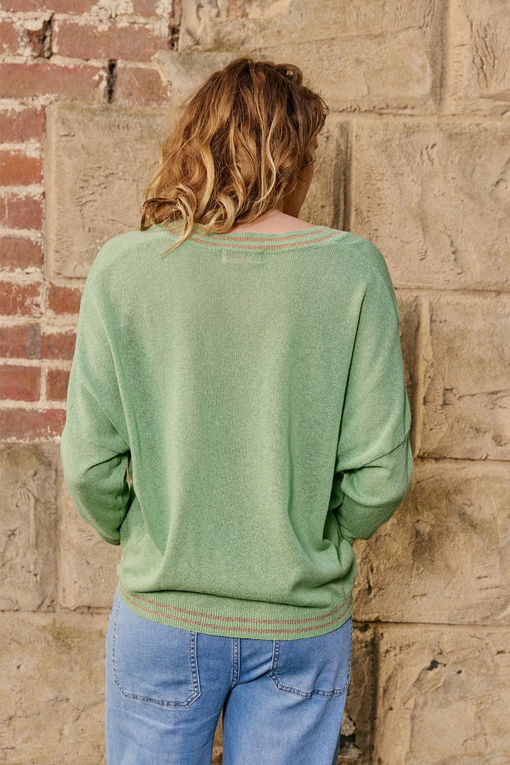 Lurex College Knit - Mint Green Italian Star