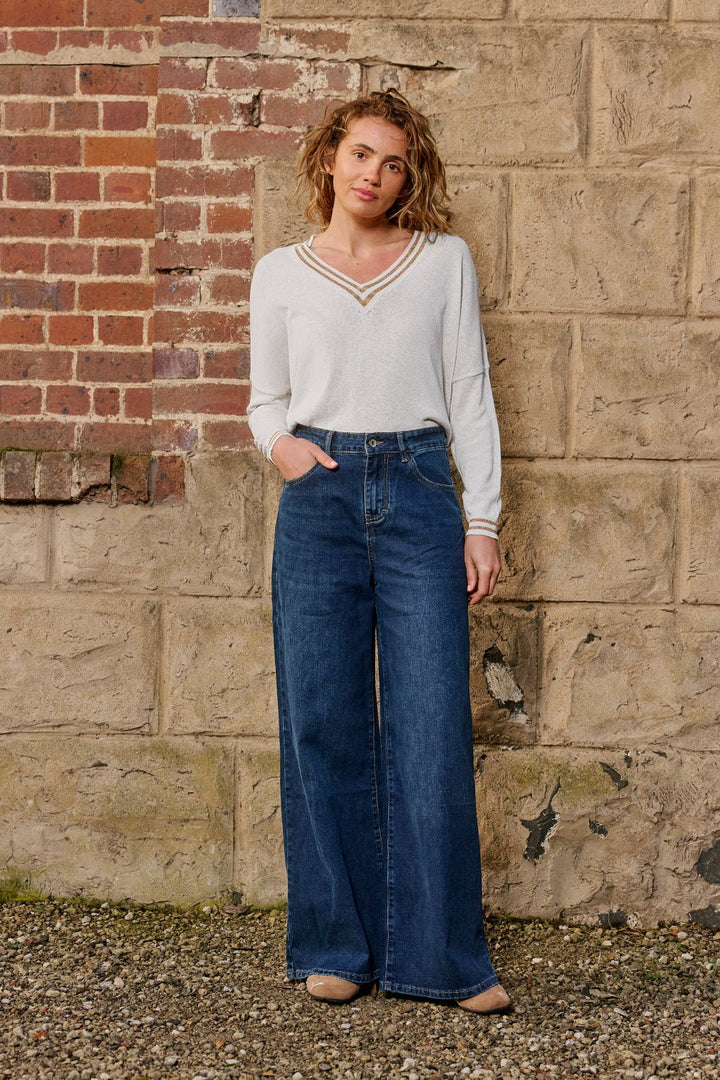 Lurex College Knit - Perla - Light Grey Italian Star
