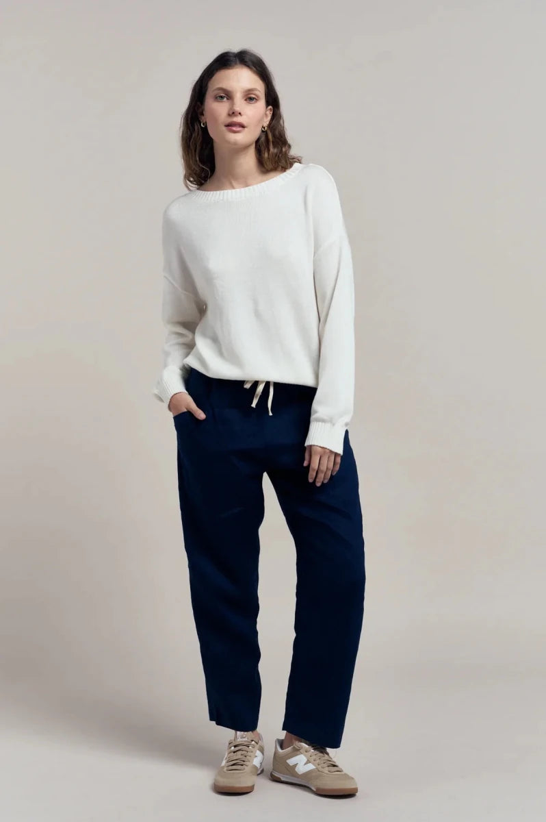 Lux Linen Pants - Navy pant Little Lies