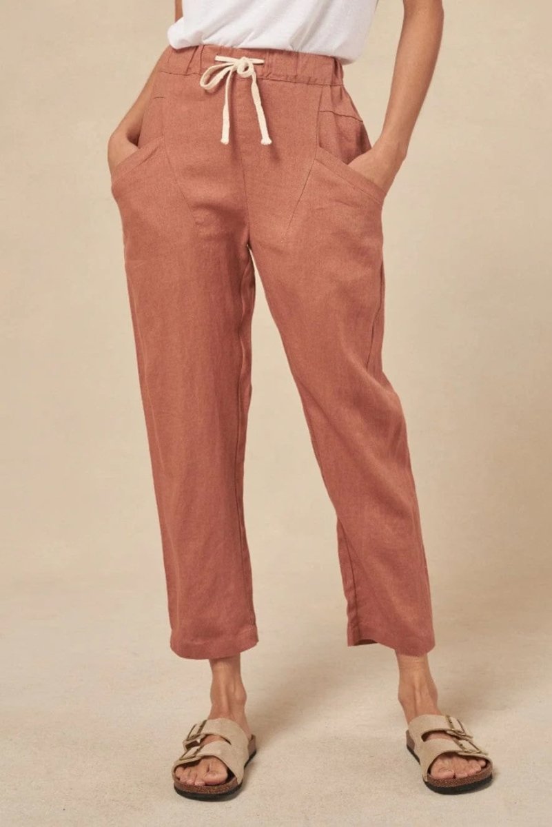 Lux Linen Pants - Teracotta - Stanleyandstone