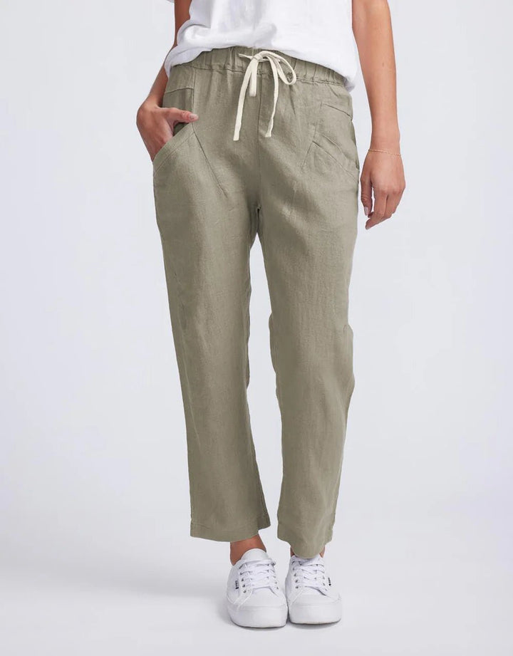 Luxe Linen Pants - Khaki pant Little Lies