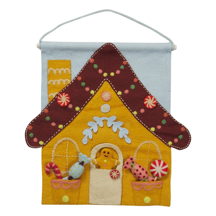 Lyon Gingerbread House Wall Hanging Sage & Clare