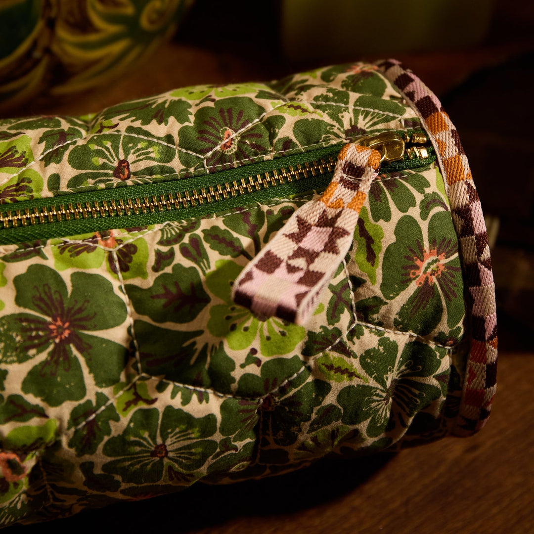 Magnolia Makeup Bag - Cactus Green Cosmetic &amp; Toiletry Bags Sage &amp; Clare