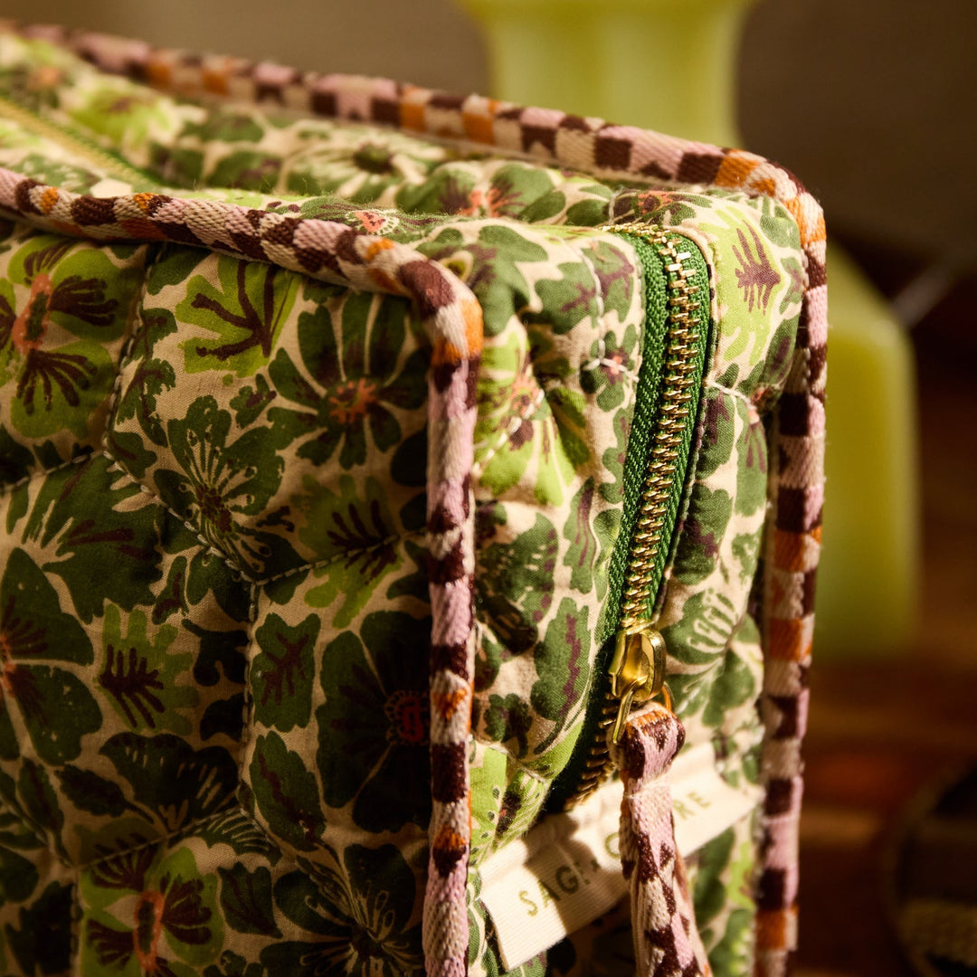 Magnolia Vanity Bag - Cactus Green Cosmetic &amp; Toiletry Bags Sage &amp; Clare