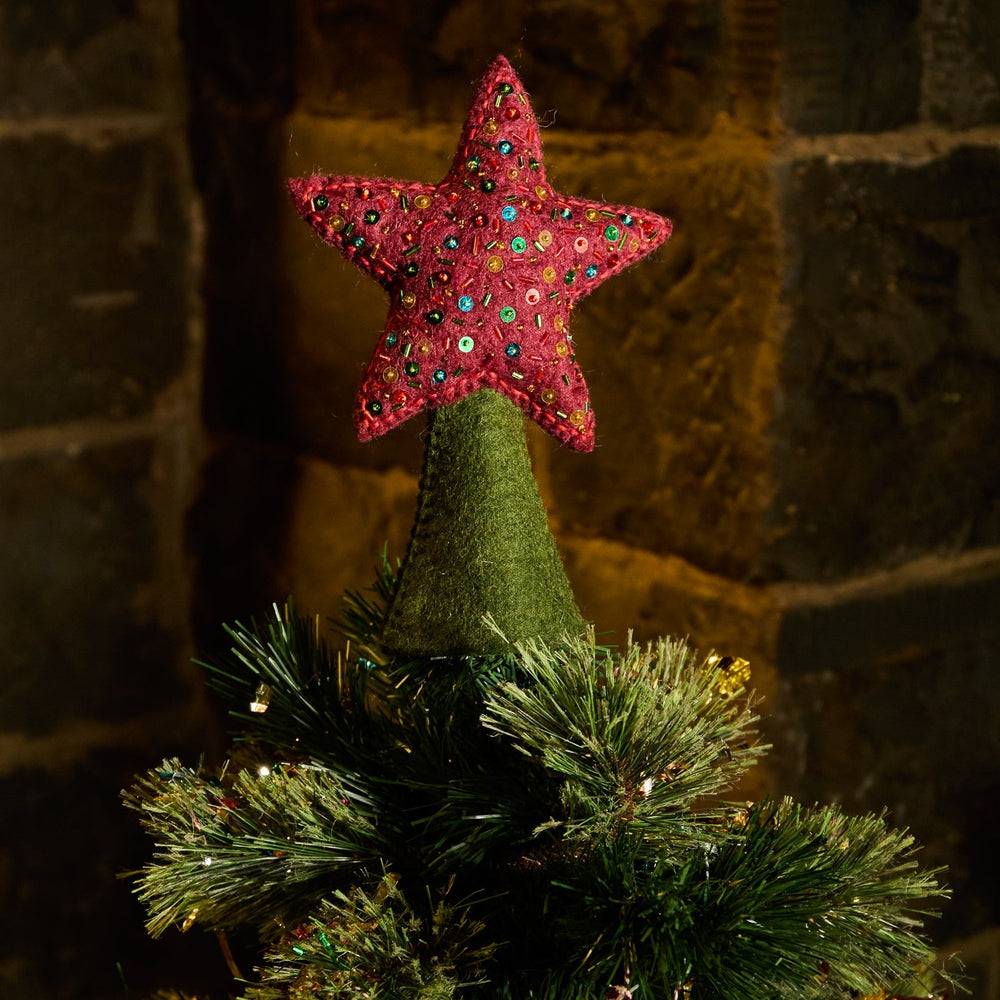 Maisie Felt Tree Topper christmas decoration Sage & Clare