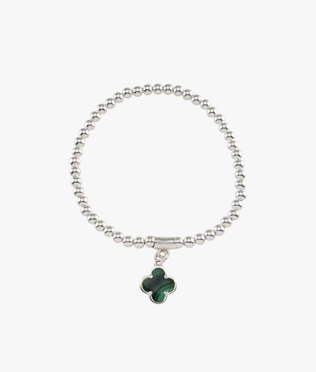 Malachite Clover Stretchy Bracelet bracelet Von Treskow