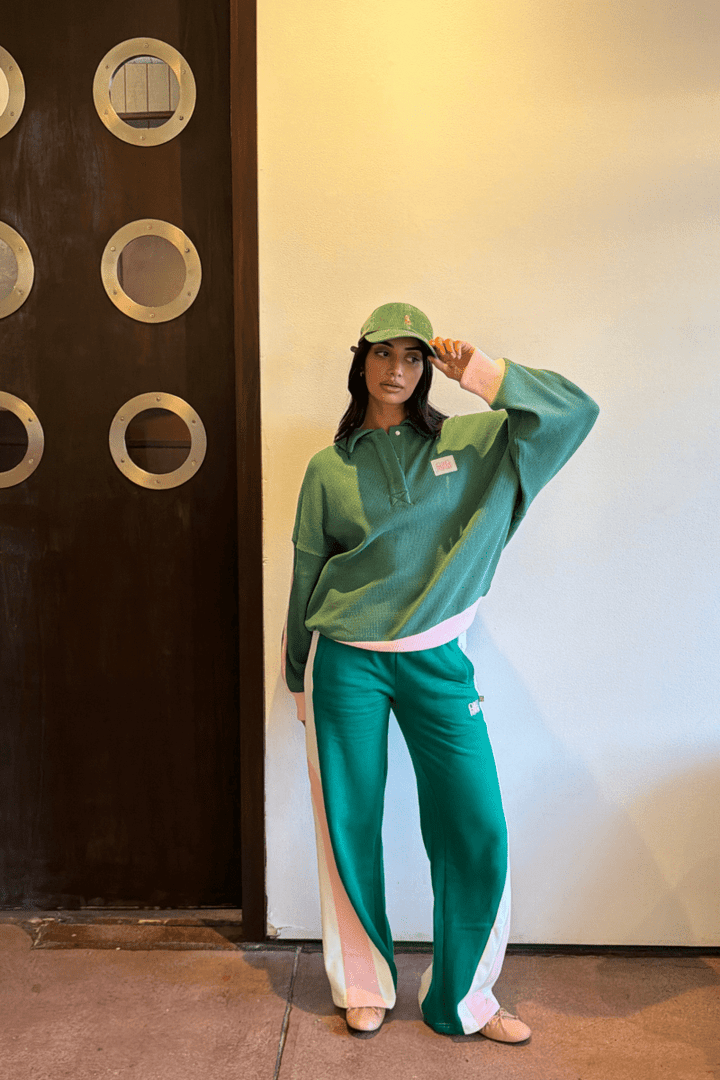 Mallorca Trackpant Sea Green track pants Araminta James