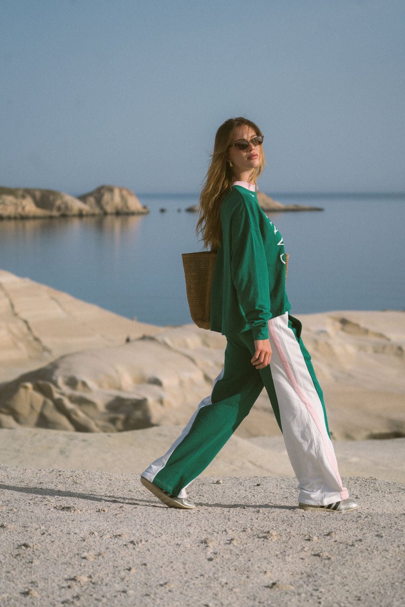 Mallorca Trackpant Sea Green track pants Araminta James