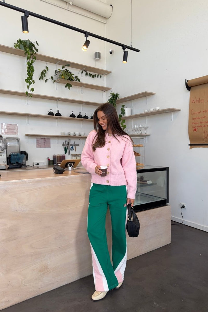 Mallorca Trackpant Sea Green track pants Araminta James