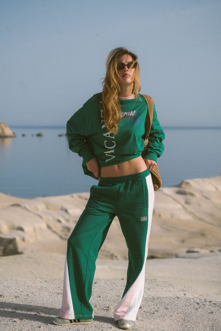 Mallorca Trackpant Sea Green track pants Araminta James