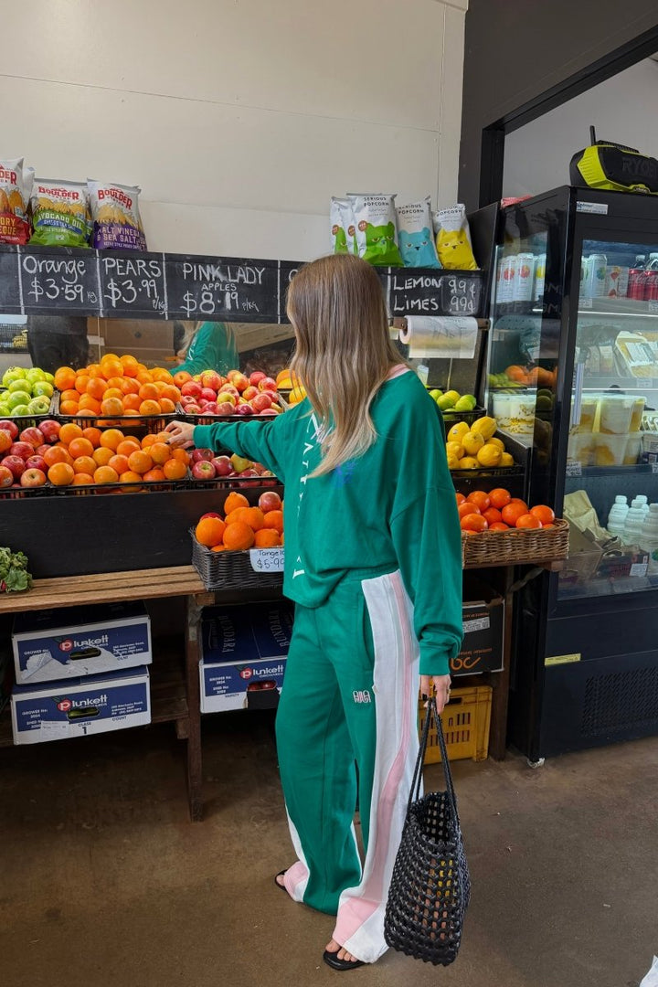 Mallorca Trackpant Sea Green track pants Araminta James