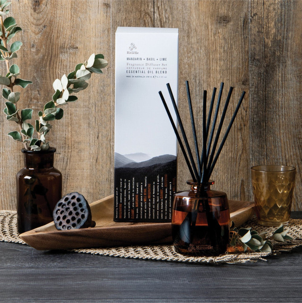 Mandarin, Basil & Lime Fragrance Diffuser Set | 220ml Candles Urban Rituelle