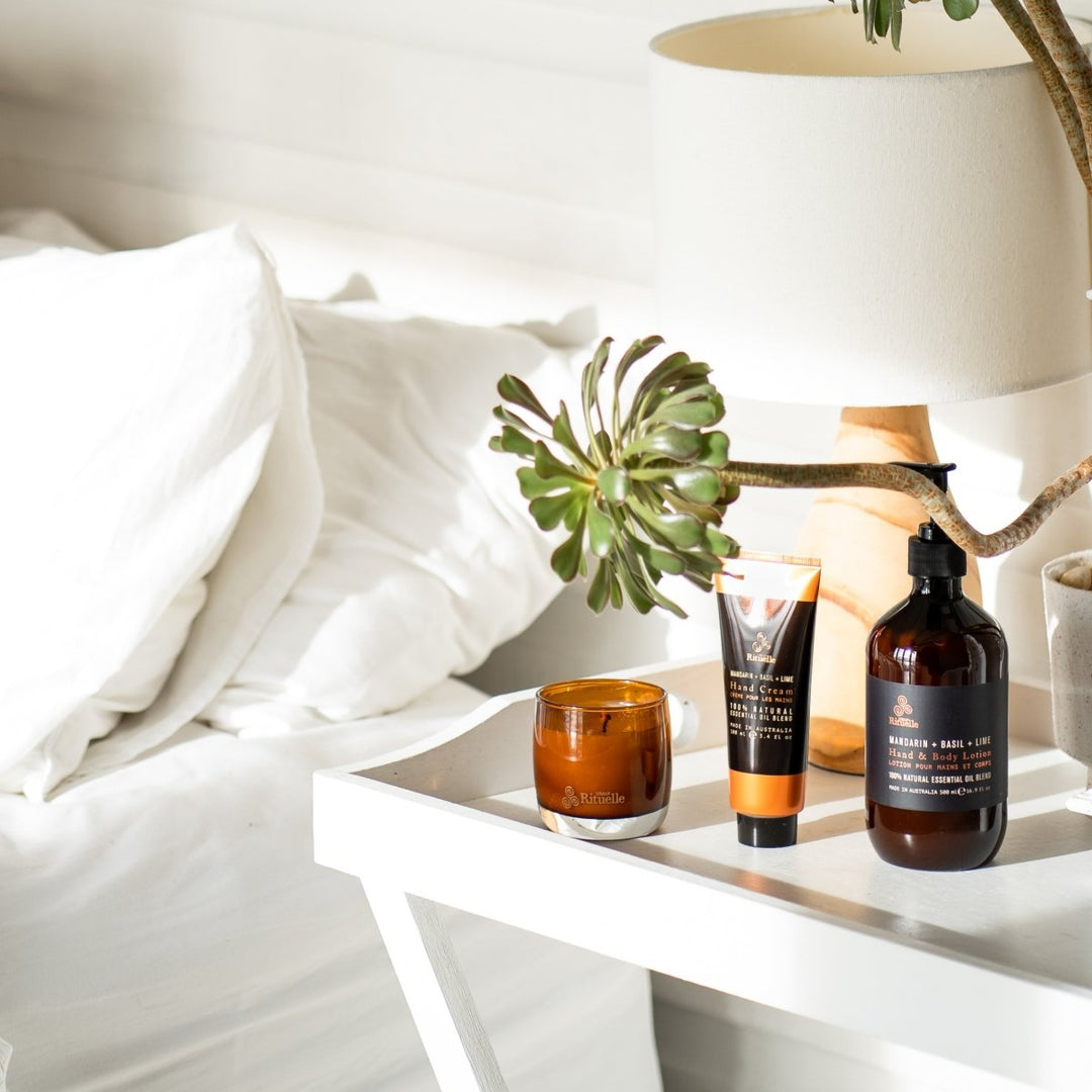 Mandarin, Basil &amp; Lime Scented Soy Candle | 140gm Candle Urban Rituelle