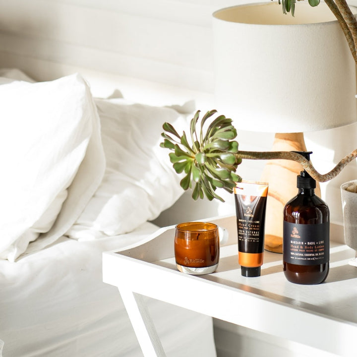Mandarin, Basil &amp; Lime Scented Soy Candle | 140gm Candle Urban Rituelle