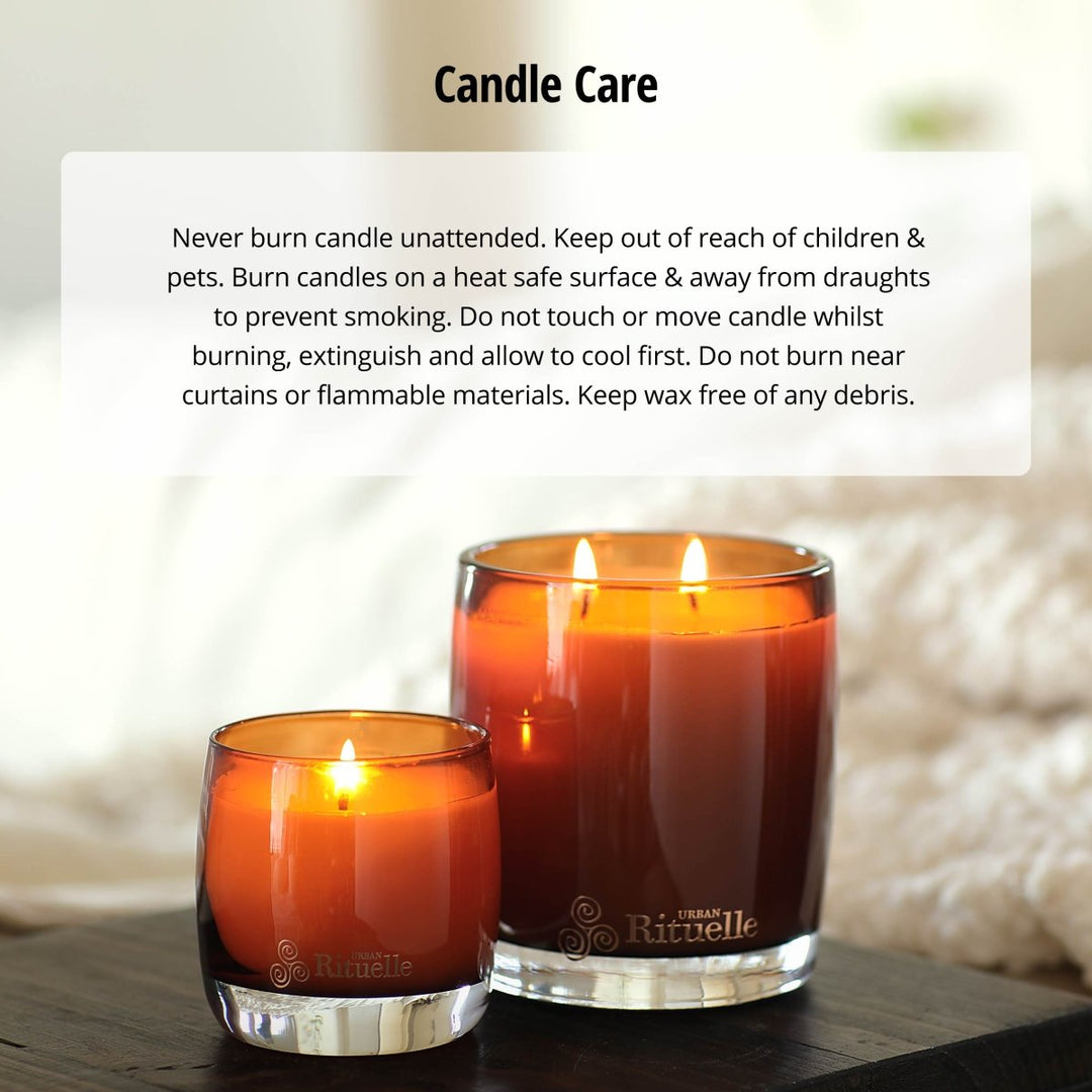 Mandarin, Basil &amp; Lime Scented Soy Candle | 140gm Candle Urban Rituelle
