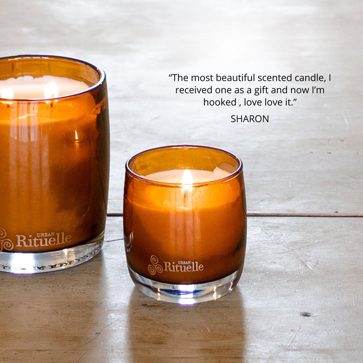 Mandarin, Basil &amp; Lime Scented Soy Candle | 140gm Candle Urban Rituelle