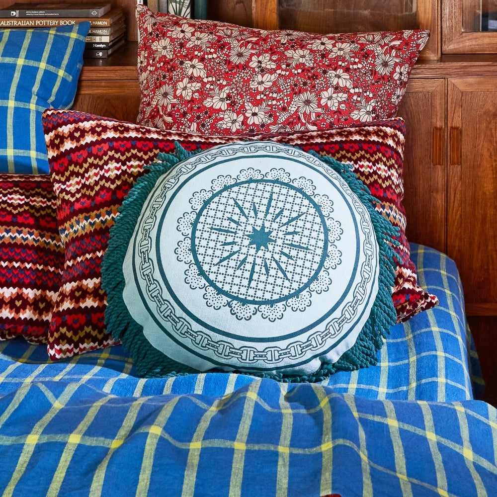 Manville Fringe Cushion cushion Sage & Clare