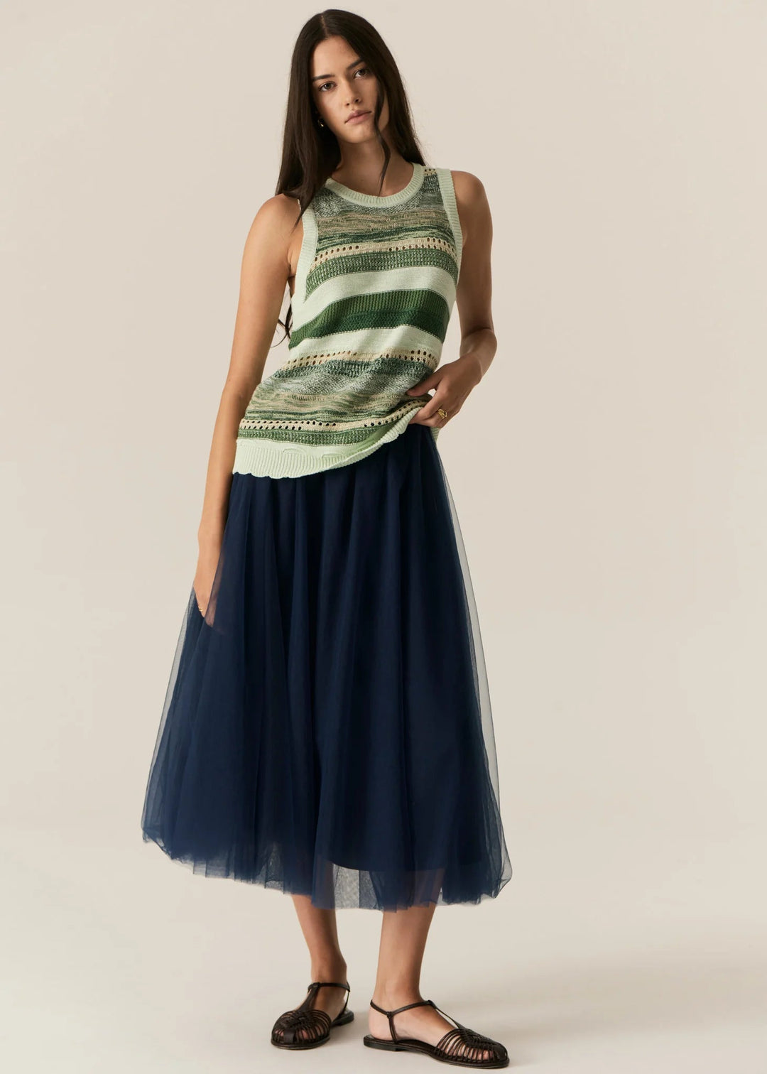 Marc Multi Tank - Green Multi tee POL