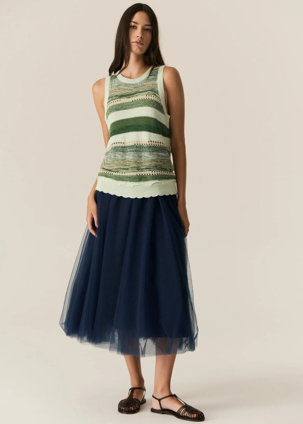 Marc Multi Tank - Green Multi tee POL