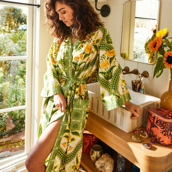 Margaret Cotton Robe Sage & Clare