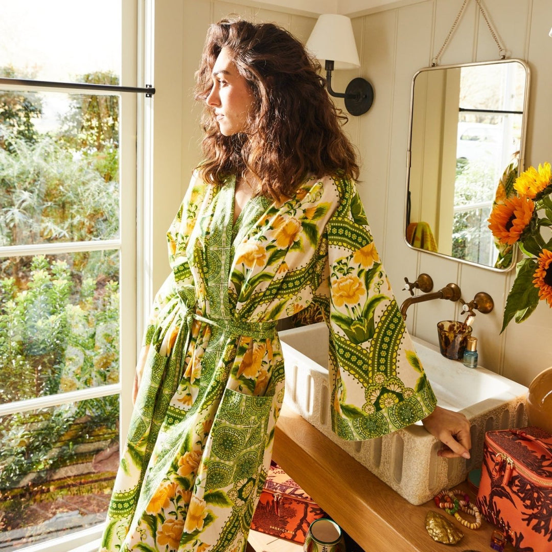 Margaret Cotton Robe Sage & Clare