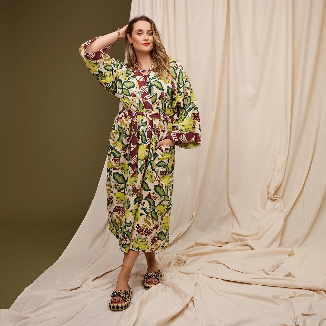 Margot Cotton Bath Robe Bath Robe Sage & Clare