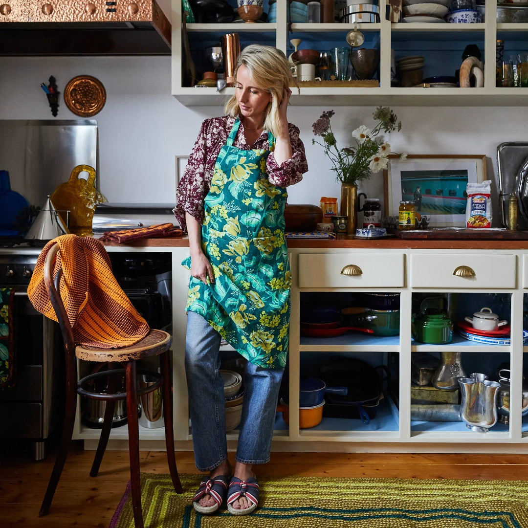 Margot Linen Apron cushion Sage & Clare