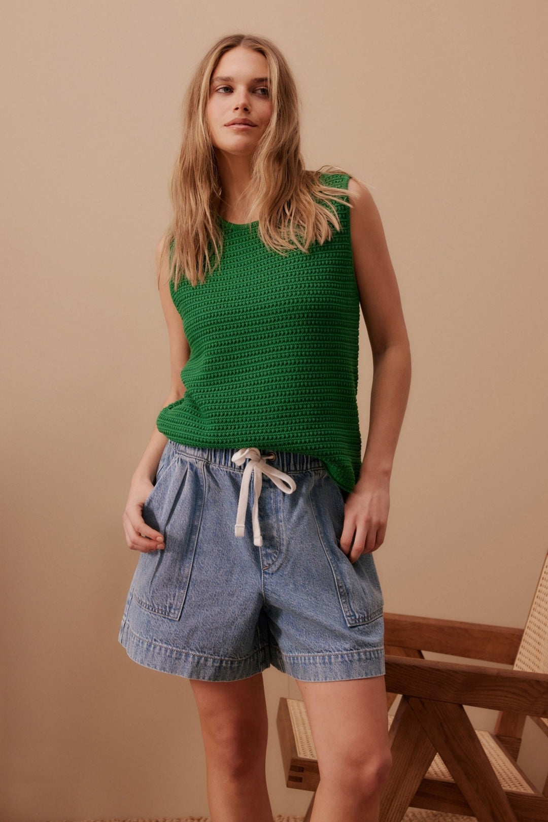Margot Mesh Knit Tank - Stanleyandstone