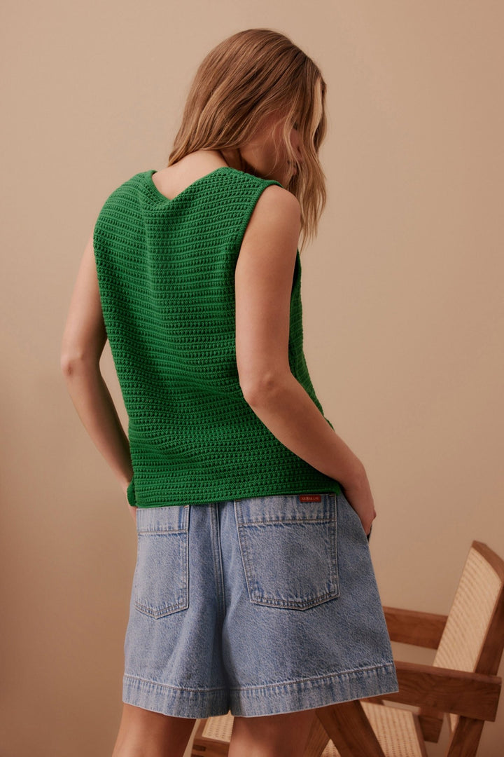 Margot Mesh Knit Tank - Stanleyandstone