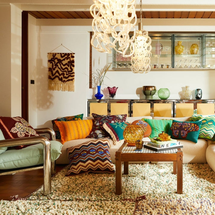 Maria Embroidered Cushion Sage &amp; Clare