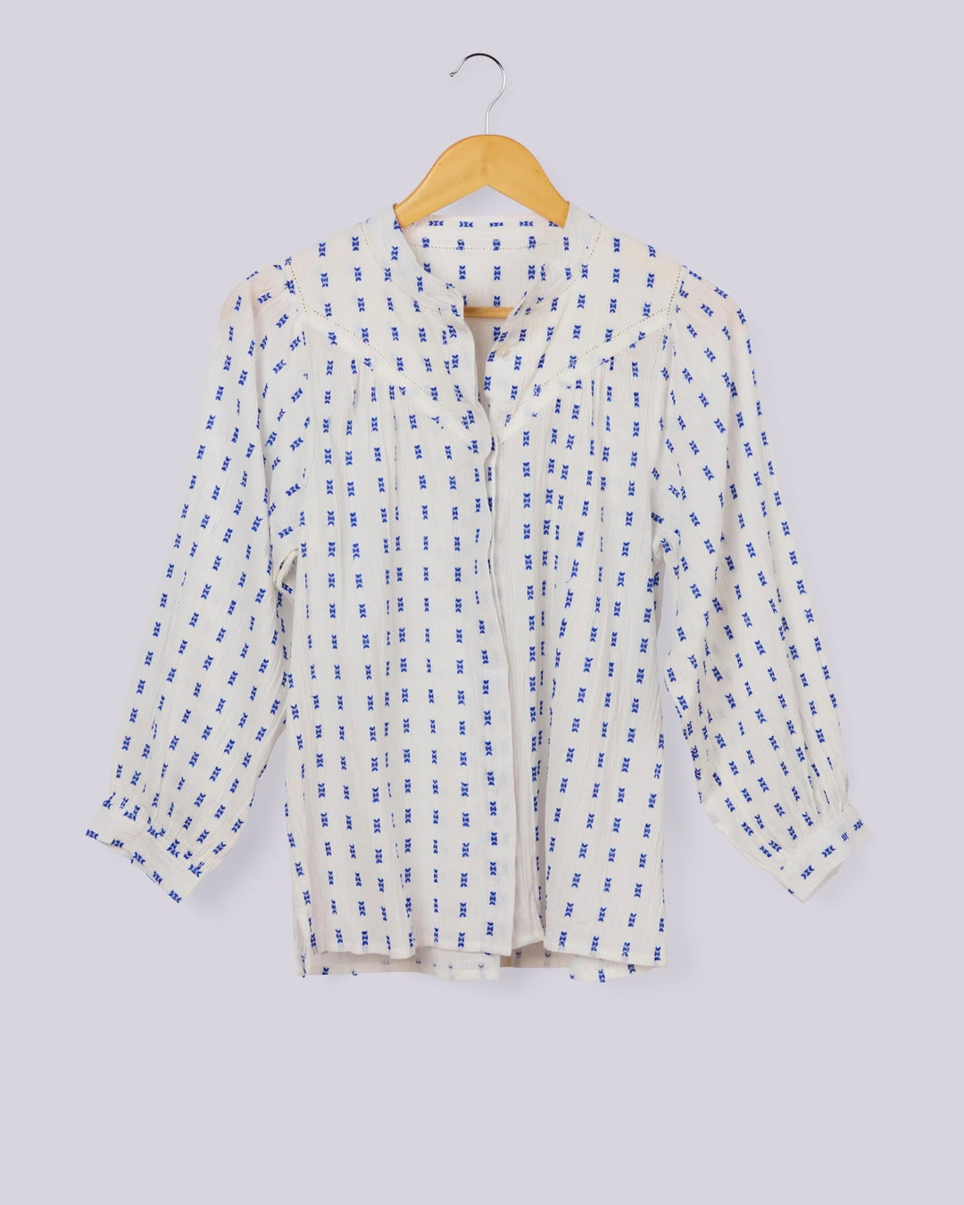 Marie Louise Fille Blouse - Blue Weave General Marie Louise De Monteray