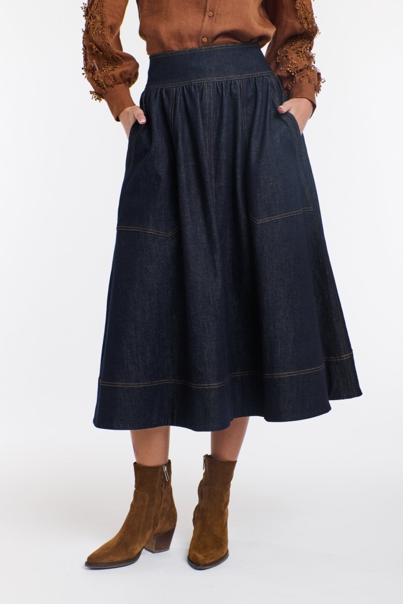 MARION DENIM SKIRT - DARK DENIM skirt 365 days