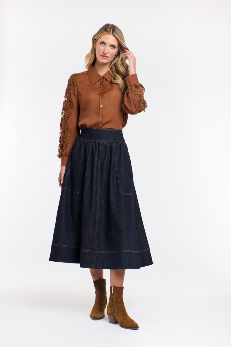MARION DENIM SKIRT - DARK DENIM skirt 365 days